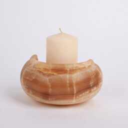 Natural Alabaster Candleholder - thumbnail 2