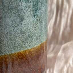 Earth Ceramic Planter, Handmade Glazed Pot, Green Plant Large Vessel, Unique British Gift, Handcrafted Pots - thumbnail 2