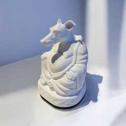 Greyhound Buddha Statue Zen Dog Lover Gift - thumbnail 1