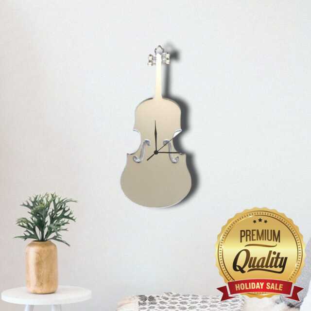 Double Bass Acrylic Clock - Many Colours Available - Bespoke Shapes & Sizes Made - image 1