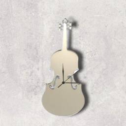 Double Bass Acrylic Clock - Many Colours Available - Bespoke Shapes & Sizes Made - thumbnail 2