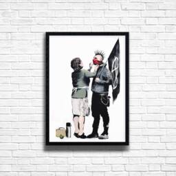 Banksy Punk Mom Graffiti Art Print Urban Street Style - thumbnail 1