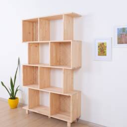 Zigzag Bookshelf, Handmade From Solid Pinewood - Zigzag - thumbnail 3