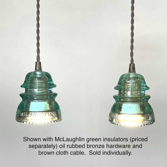Vintage Glass Insulator Pendant Light, Kitchen Island Pendant Light - image 1