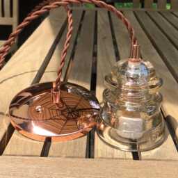Vintage Glass Insulator Pendant Light, Kitchen Island Pendant Light - thumbnail 4