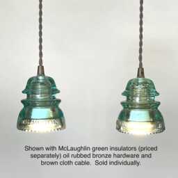 Vintage Glass Insulator Pendant Light, Kitchen Island Lighting, Usa Made
