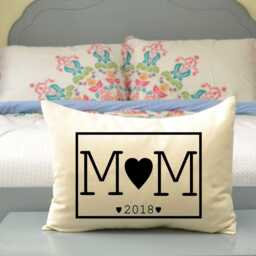 Personalized Pillow, Cotton Anniversary, 2nd Anniversary, Hearts Christmas Gift, Romantic Gift Couples Anniversary - thumbnail 2