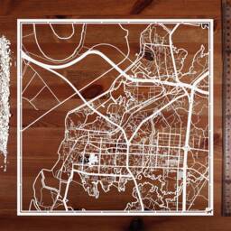 Changsha/Yueyang Paper Cut Map, 12??12 In. Art Ideal Gifts - thumbnail 3
