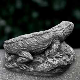 Fantasy Lizard Statue Concrete Figurine Outdoor Reptile Decor Handmade Art Front Door Ornament Cement Animal Sculpture Gift - thumbnail 3
