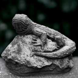 Fantasy Lizard Statue Concrete Figurine Outdoor Reptile Decor Handmade Art Front Door Ornament Cement Animal Sculpture Gift - thumbnail 2