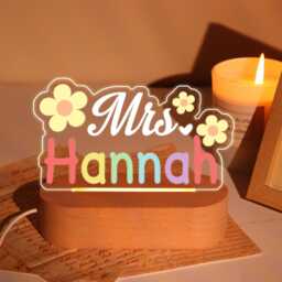 Custom Teacher Night Light, Teacher Appreciation Gift, Teacher Desk Name Plate, Graduation Gift, Gift For Teacher, Back To School Gift, Name Lamp