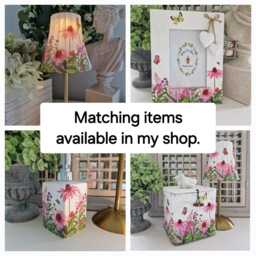Lovely Floral Ceramic Soap Dispenser.two Shapes. Available With Or Without Stone Stand - thumbnail 2