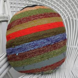 Personalized Gift, Pillow Covers, Kilim Pillow, 16x16 Pink Circle Case, Custom Gift Nautical Cushion, 184 - thumbnail 3