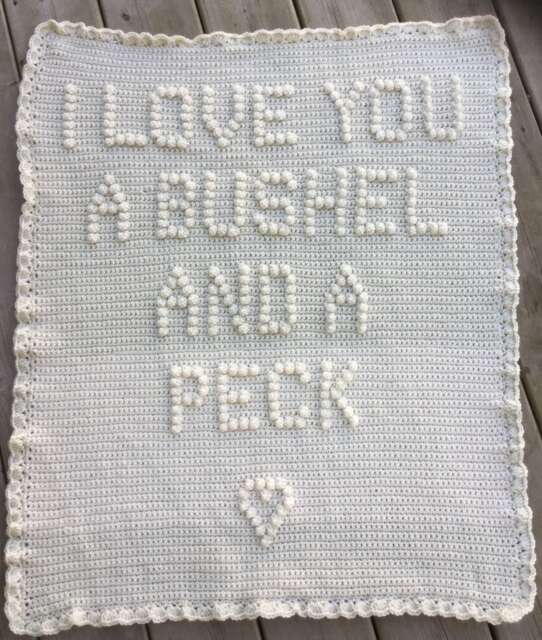I Love You A Bushel & Peck Crochet Baby Blanket Pattern - image 1