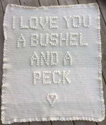 I Love You A Bushel & Peck Crochet Baby Blanket Pattern - thumbnail 1