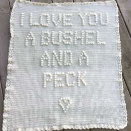 I Love You A Bushel & Peck Crochet Baby Blanket Pattern - thumbnail 2