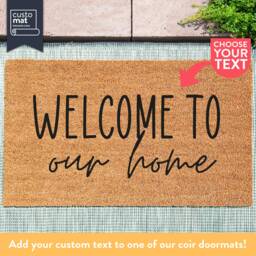 Custom Door Mat - Rug Doormat Personalized Create Your Own Housewarming Gift Unique Realtor Porch Decor - thumbnail 1