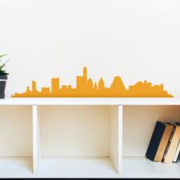 Austin Texas City Skyline Silhouette - Wall Decal Custom Vinyl Art Stickers - thumbnail 3