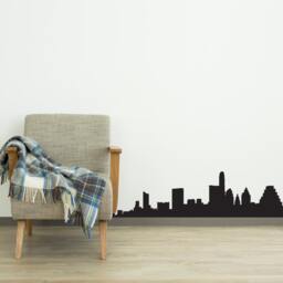 Austin Texas City Skyline Silhouette - Wall Decal Custom Vinyl Art Stickers - thumbnail 2