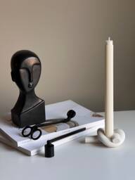 Knot Jesmonite Candlestick Holder Minimalist Wedding Decor
