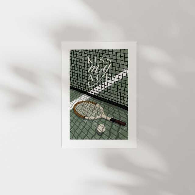 Tennis Art Print, Vintage Tennis Art, Wall Lovers Gift, Trendy Poster, Racquet Club, Club - image 1