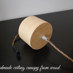 Modern Wood Veneer Ceiling Lamp - Twisted Oak & Birch Pendant Light - thumbnail 4