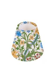 Floral Candle Shade, Canton Yellow Lily, Clip On Lampshade - thumbnail 1