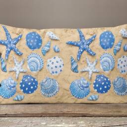 Marina Rectangular Boudoir Pillow Cover/Nautical Sea Case/Beach House Top/Beach Decor/Decorative Yacht/Coastal Home Decor - thumbnail 2