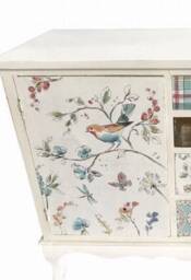 Wooden Sideboard, Storage Unit, Floral Design, Shabby Chic, Hand Painted, Cheque, Paisley, Positive Quote Multi Size Draw Chest, Tv Unit - thumbnail 3