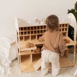 Montessori Wooden Car Garage, Toy Ramp, Personalized Toddler Gift - thumbnail 2