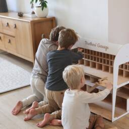 Montessori Wooden Car Garage, Toy Ramp, Personalized Toddler Gift - thumbnail 3