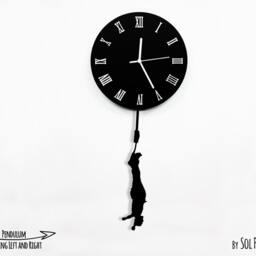 Bungee Jumping From The Moon - Wall Clock With Pendulum Clock Unique Decor Gift Idea - thumbnail 3