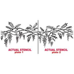 Wisteria Border Stencil - Reusable Wall Stencils For Diy Botanical Decor - thumbnail 4