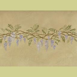 Wisteria Border Stencil - Reusable Wall Stencils For Diy Botanical Decor - thumbnail 2