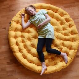 Water Resistant Floor Cushion - Round Seat Cushion Large Size Outdoor Pad Garden Patio Pillow Futon Pad For Balcony - thumbnail 3