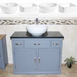 Bathroom Vanity Unit Painted Wood Cabinet Wash Stand Black Quartz & Ceramic Basin 1161Gbqcbc - thumbnail 2