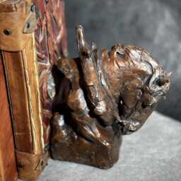Horsepower Bookends, Cast Bronze Sculpture Of Horses By Canadian Artist Kindrie Grove - thumbnail 1