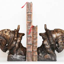 Horsepower Bookends, Cast Bronze Sculpture Of Horses By Canadian Artist Kindrie Grove - thumbnail 2