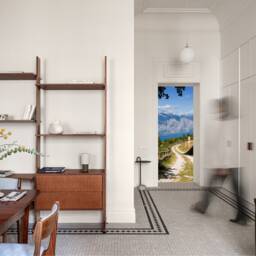 Door Wall Sticker Road To A Mountain Lake/ Decal Lake Mountains/Murals Road Mountain/ View Of - thumbnail 2