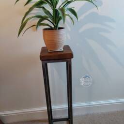 Adair Handmade Industrial Rustic Plant Stand/ Console Table/Small Table/Side Table/Bedside Table/ End Table 22.5x22.5cm - thumbnail 4