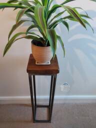 Adair Handmade Industrial Rustic Plant Stand/ Console Table/Small Table/Side Table/Bedside Table/ End Table 22.5x22.5cm