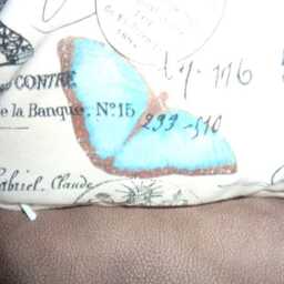 Premier Prints French Stamp Pillow Cover With Blue Butterfly - thumbnail 3