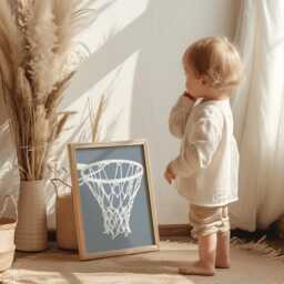 Personalised Basketball Wall Art Set - Boys Sports Prints - thumbnail 2