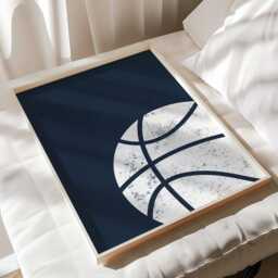 Personalised Basketball Wall Art Set - Boys Sports Prints - thumbnail 3