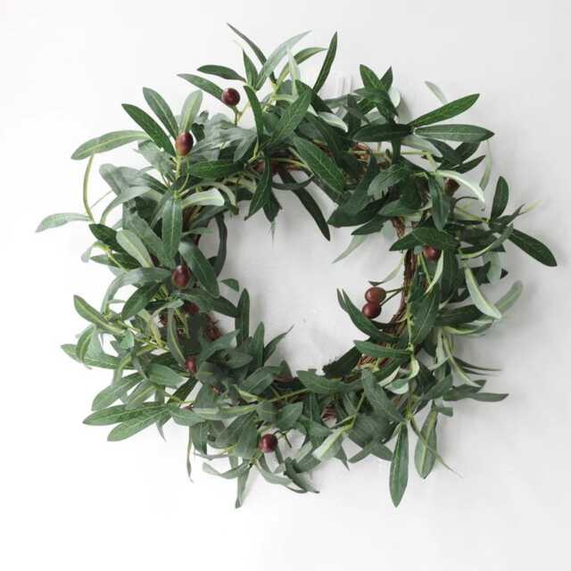 Us Delivered Duty Paid Christmas Wreaths, Year Round Wreath, Front Door Wreath, Peace Olive Wreath, Door Hangers, Holiday Wreaths - image 1