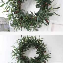 Us Delivered Duty Paid Christmas Wreaths, Year Round Wreath, Front Door Wreath, Peace Olive Wreath, Door Hangers, Holiday Wreaths - thumbnail 3