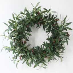 Us Delivered Duty Paid Christmas Wreaths, Year Round Wreath, Front Door Wreath, Peace Olive Wreath, Door Hangers, Holiday Wreaths - thumbnail 2