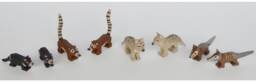 Hand Carved Wooden Animals, Tasmanian Devil, Coati, Tiger, Numbat - thumbnail 1