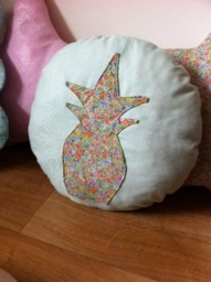 Ananas Cushion Mint & Liberty For Deco Children's Room - thumbnail 2