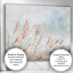 Delicate Pampas Grass Watercolour Botanical Landscape Canvas Wall Art Print Decor Picture Ready To Hang - thumbnail 3